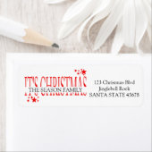 クリスマススターのホリデーラベル ラベル (インサイチュ)