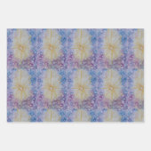 クリスマススターの季節の挨拶招待状 ラッピングペーパーシート (正面3)