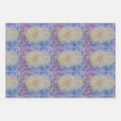 クリスマススターの季節の挨拶招待状 ラッピングペーパーシート (正面2)