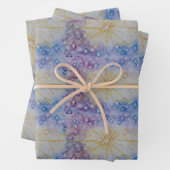 クリスマススターの季節の挨拶招待状 ラッピングペーパーシート (インサイチュ)