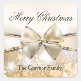 クリスマススターの輝き スクエアシール