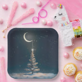 クリスマススターを持つ三日月 ペーパープレート (パーティー)