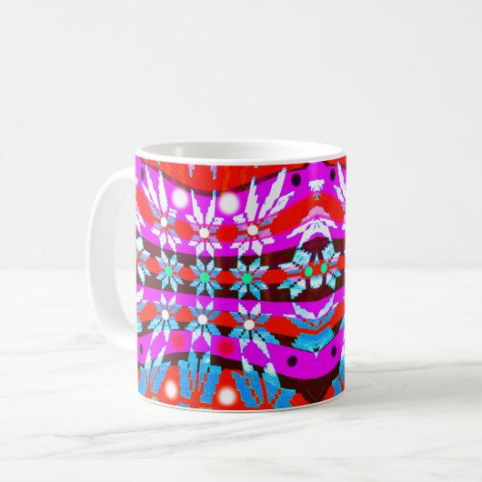 クリスマススターアート コーヒーマグカップ (正面左)