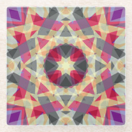 クリスマススターウィンターグレーパープルレッドイエロー ガラスコースター