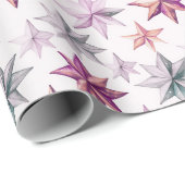 クリスマススターオーナメントモダンクリスマス ラッピングペーパー (ロールコーナー)