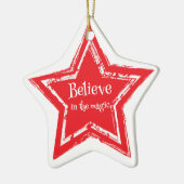クリスマススターオーナメント信じ セラミックオーナメント (左)