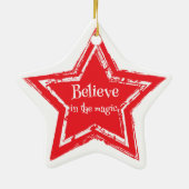 クリスマススターオーナメント信じ セラミックオーナメント (裏面)