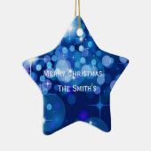 クリスマススターオーナメント-名前をカスタムする セラミックオーナメント (右)