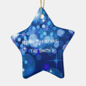 クリスマススターオーナメント-名前をカスタムする セラミックオーナメント (左)