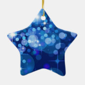 クリスマススターオーナメント-名前をカスタムする セラミックオーナメント (裏面)