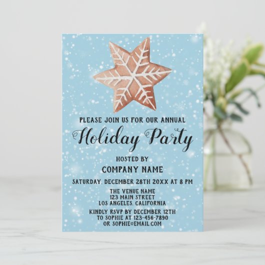 クリスマススターカンパニーホリデーパーティブルースノー 招待状 (スタンド正面)