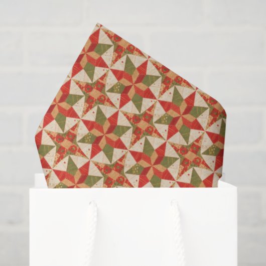 クリスマススターキルト 薄葉紙 (ギフトバッグ)