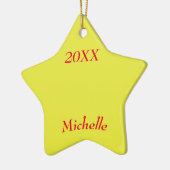 クリスマススターギフト記念アイテム セラミックオーナメント (左)