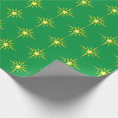 クリスマススターグリーンラッピング紙 ラッピングペーパー (角)