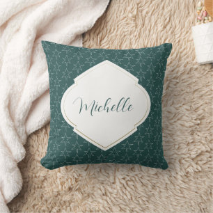 クリスマススターズのパタモノグラムのーンパイングリーン クッション