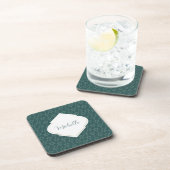 クリスマススターズのパタモノグラムのーンパイングリーン コースター (右側)