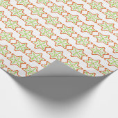 クリスマススターズのパターン ラッピングペーパー (角)