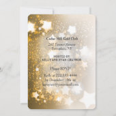 クリスマススターズスパークルサテンパーティの招待状 招待状 (裏面)