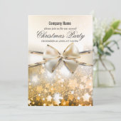 クリスマススターズスパークル企業のパーティの招待状 招待状 (スタンド正面)