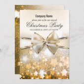 クリスマススターズスパークル企業のパーティの招待状 招待状 (正面/裏面)