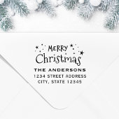 クリスマススターズファミリーネーム差出人住所 セルフインキングスタンプ