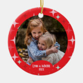 クリスマススターズフォトオーナメント セラミックオーナメント (正面)