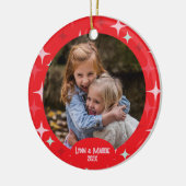 クリスマススターズフォトオーナメント セラミックオーナメント (左)