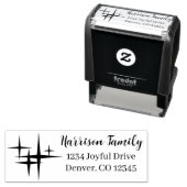 クリスマススターズミニマリスト差出人住所 セルフインキングスタンプ (インサイチュ)