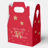クリスマススターズモノグラムとネームシックレッド金ゴールド フェイバーボックス (オープン)