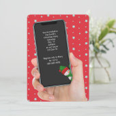 クリスマススターズ文字メッセージパーティー招待状 招待状 (スタンド正面)