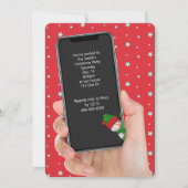 クリスマススターズ文字メッセージパーティー招待状 招待状 (正面)