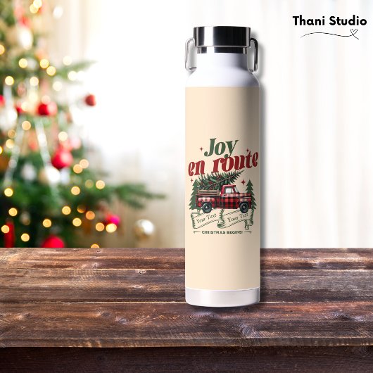 クリスマススタートの喜びトラック&X – マスツリー ウォーターボトル