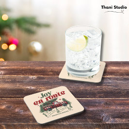 クリスマススタートの喜びトラック&X – マスツリー コースター