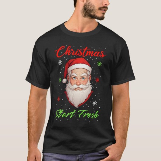 クリスマススタートの新鮮さ Tシャツ (正面)