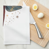 クリスマススタードラゴンフライ キッチンタオル (四つ折り)