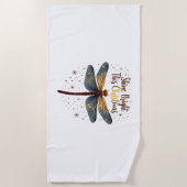 クリスマススタードラゴンフライ ビーチタオル (正面)