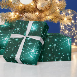 クリスマススターパターンのラッピング紙 ラッピングペーパー