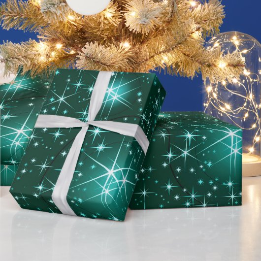 クリスマススターパターンのラッピング紙 ラッピングペーパー (クリスマス)