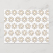 クリスマススターパターン金ゴールド銀書道アート ポストカード (正面)