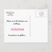 クリスマススターパーソナライズされたが日付を保存 案内ポストカード (裏面)