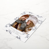 クリスマススターパーソナライズされた写真 箔シーズンカード (回転した状態)