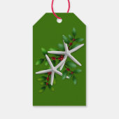クリスマススターフィッシュnホリーホワイトタイオンラベル ギフトタグ (裏面)