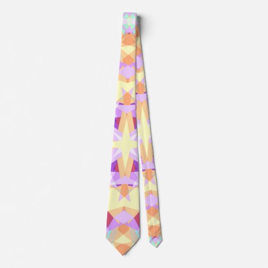 クリスマススターフェスティバルパープルゴールデンイエロー ネクタイ (正面)