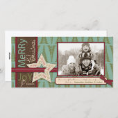 クリスマススターフォトカード シーズンカード (正面/裏面)