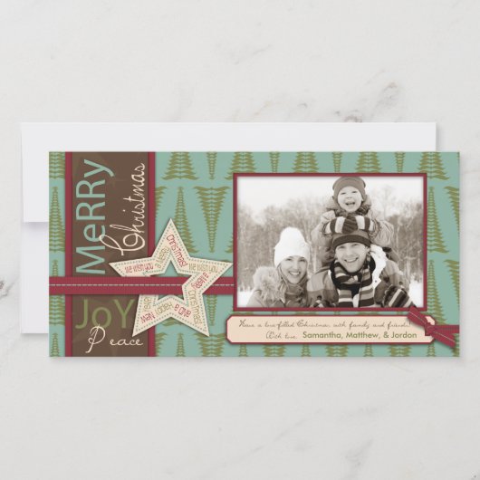 クリスマススターフォトカード シーズンカード (正面)