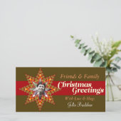 クリスマススターフォトグリーティングカード シーズンカード (スタンド正面)