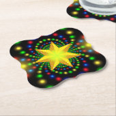 クリスマススターフラクタルデザイン-29440 ペーパーコースター (アングル)
