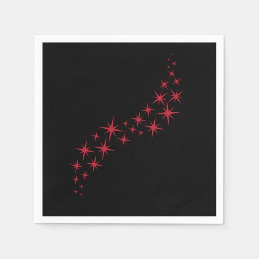 クリスマススターフローリッシュナプキン スタンダードカクテルナプキン (正面)