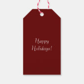 クリスマススターブルゴーニュタイポグラフィギフトラベル ギフトタグ (裏面)