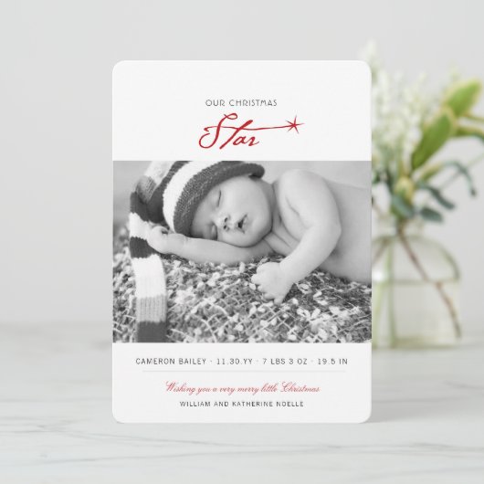 クリスマススターベビーの生誕発表 シーズンカード